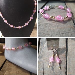 *Necklace, bracelet, anklet, earrings set